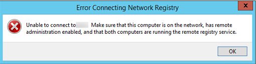 Windows error dialog box.