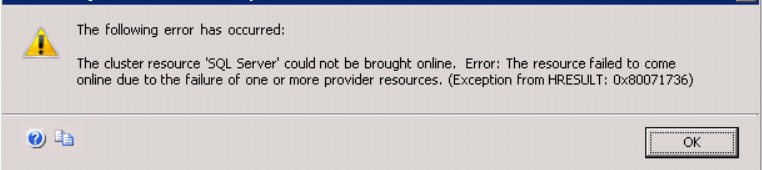 SQL Server error dialog box.