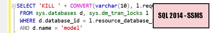 SQL 2014 - SSMS.