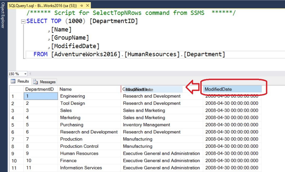 SQL query for Select TOPRows with command from SSMS.