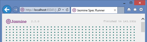 Jasmine Spec Runner finished in 143.593s.