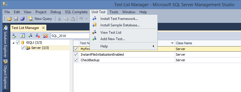 Test List Manager.
