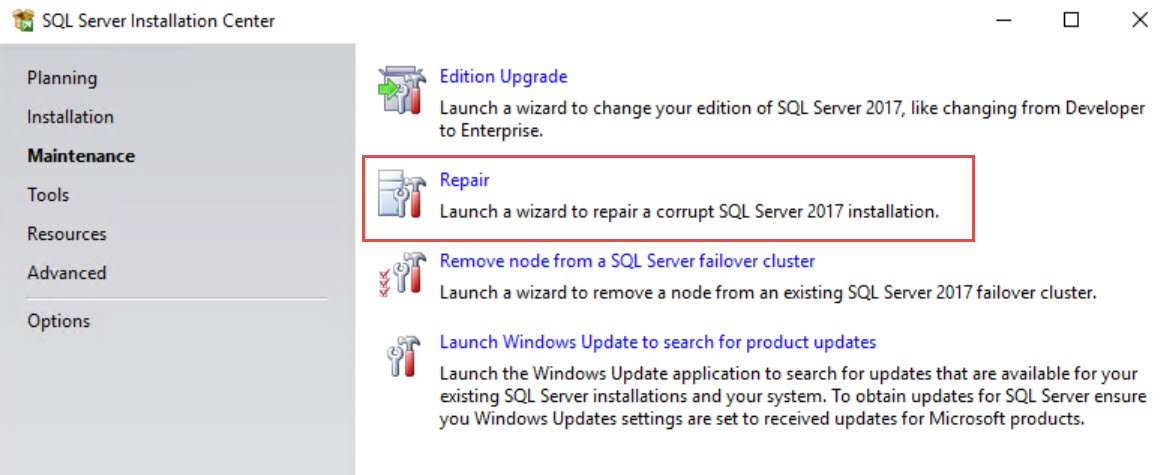 SQL Server Repair Tool.