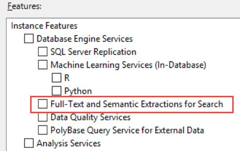 Checkbox for full-text and semantic extractions.