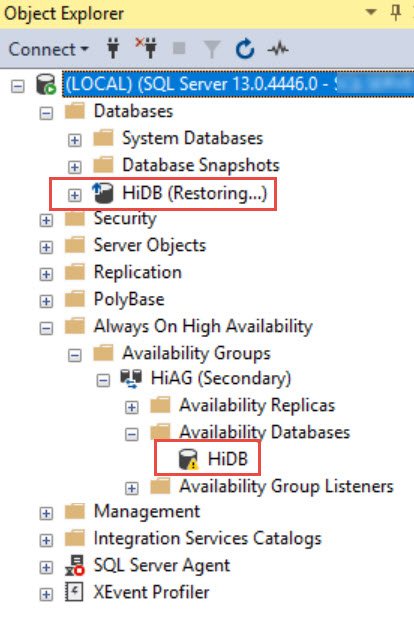 HiDB Restoring Error Dialog.
