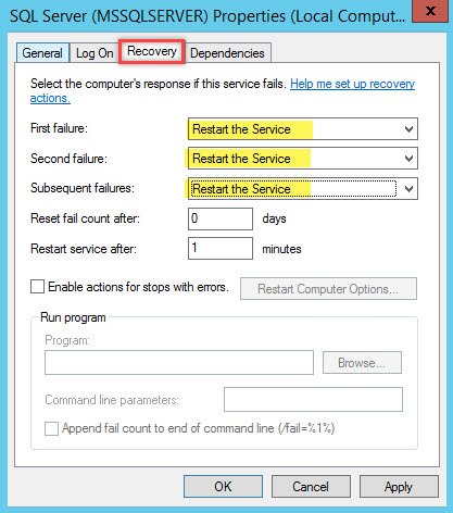 SQL Server Recovery Dialog.