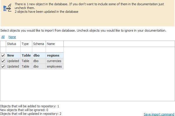 Import objects tool.
