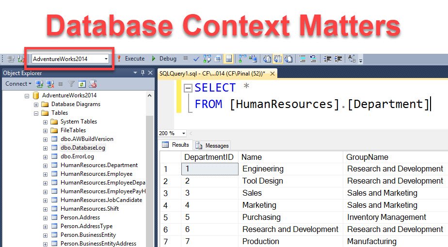 Database Context Matters.