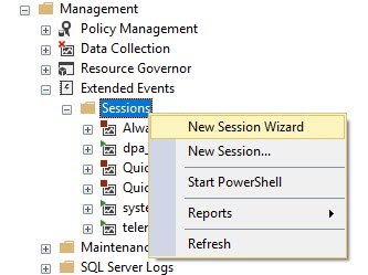 New Session Wizard.