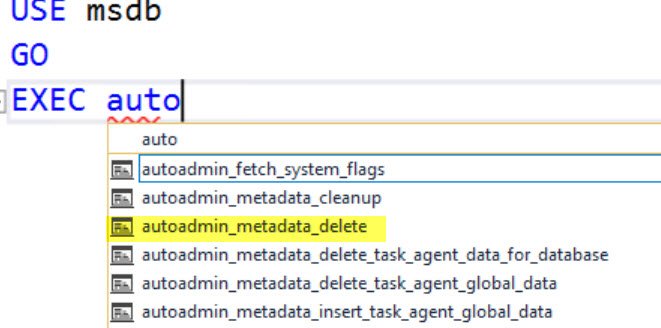 Execute auto command in msdb.