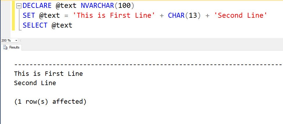 Tool window displaying sql statements.