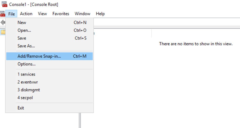 Console - [Console Root].