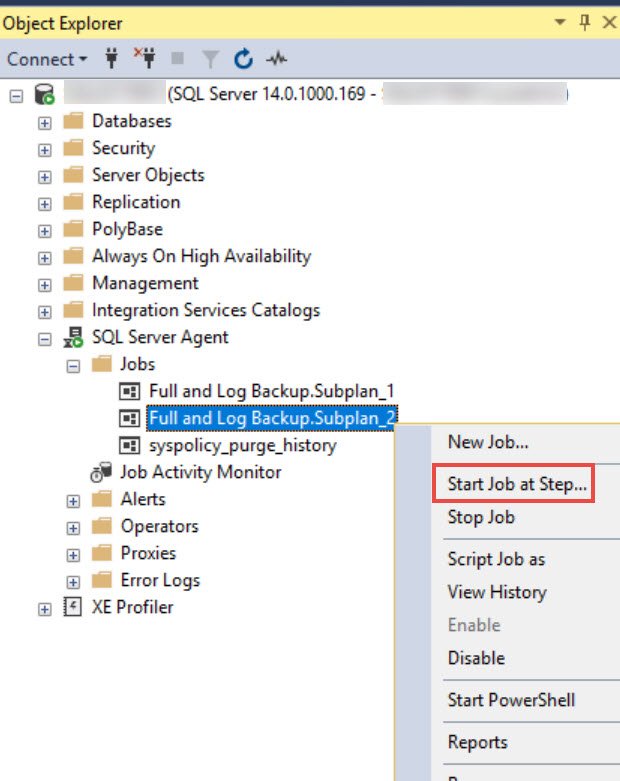 Start Job at Step.