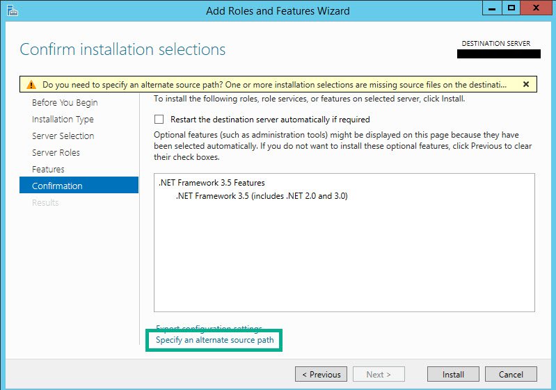 Displaying confirmation dialog for alternate source path.