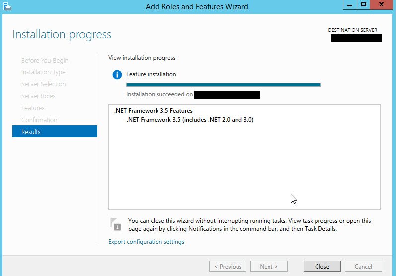 Close wizard window.