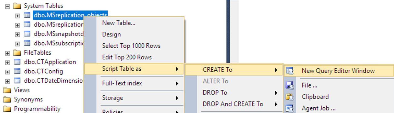 Script Table As.