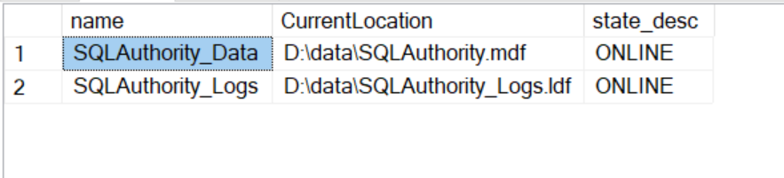 Move sql authority data.