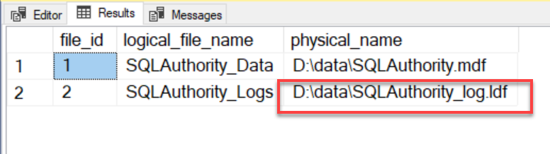 SQL server Management Studio.