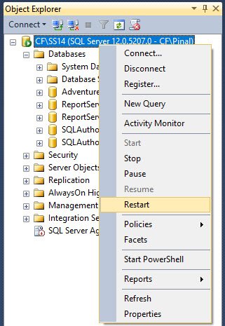 Start menu item showing Object Explorer.