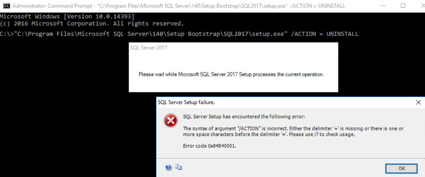 SQL Server Setup Error Dialog.