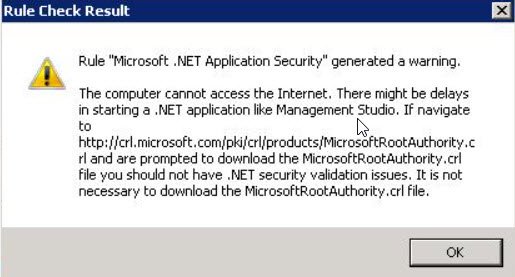 Warning dialog box.
