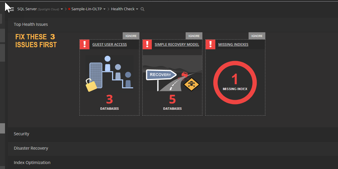 Spotlight Cloud Top Health Issues.