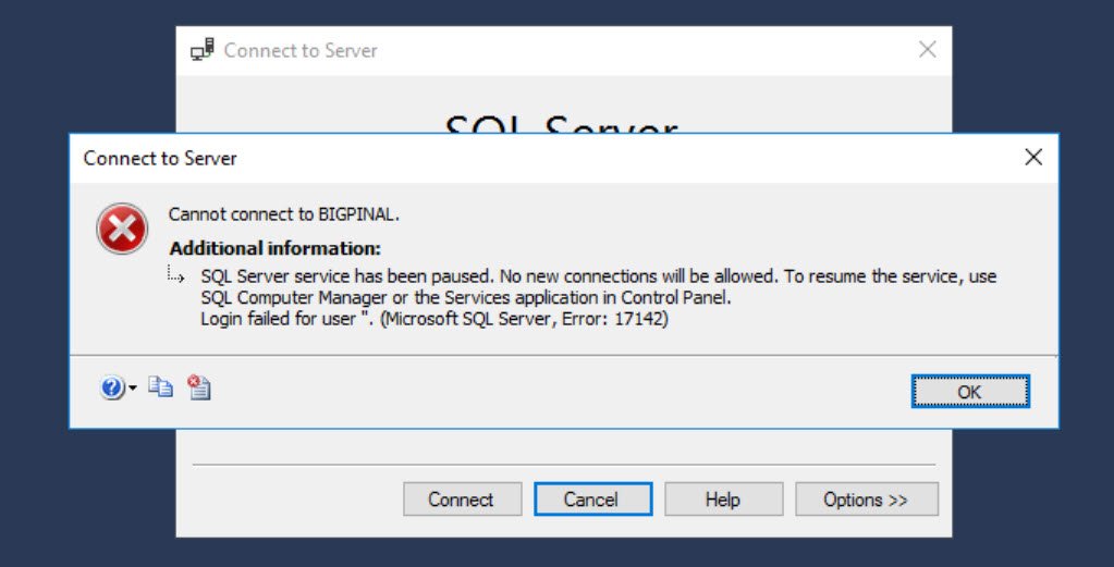 Cannot connect to BIGRALIN.