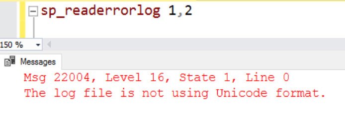 Tool window displaying red error message.