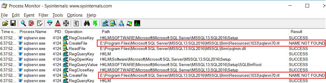 Sql server error dialog.