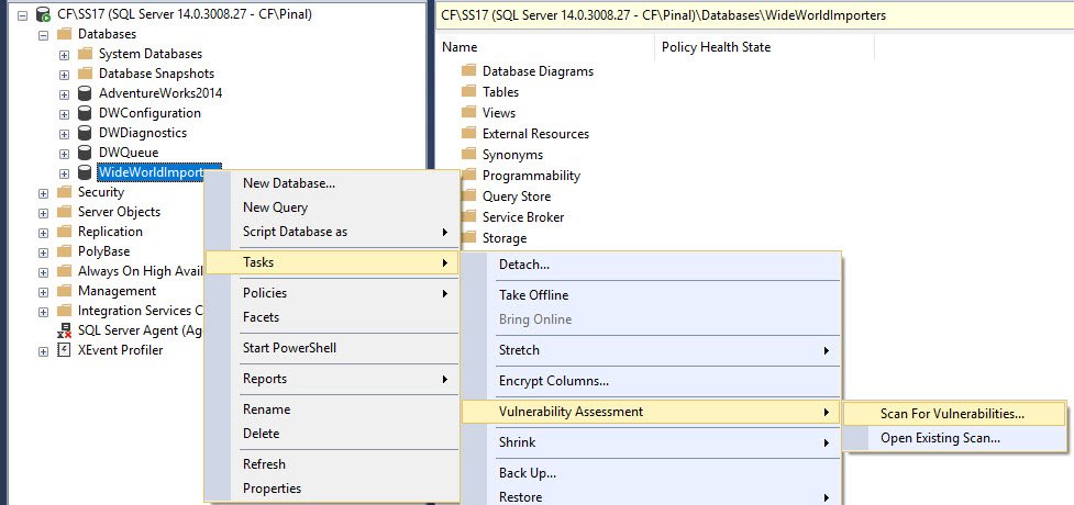 Vulnerability Assessment Tool Window.