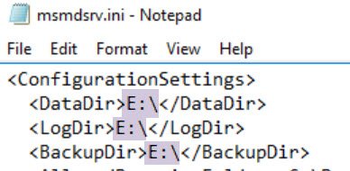 Syntax error in XML file.