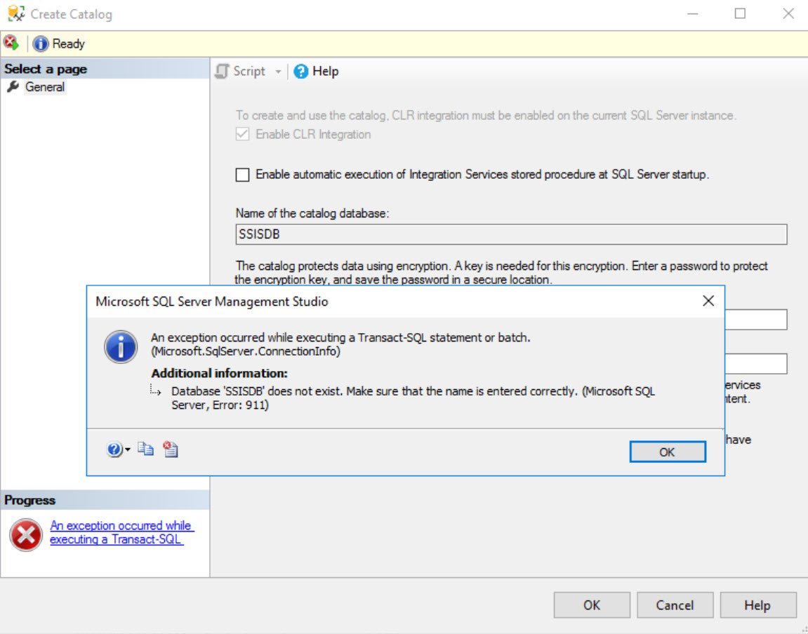 SQL Server Management Studio Error.