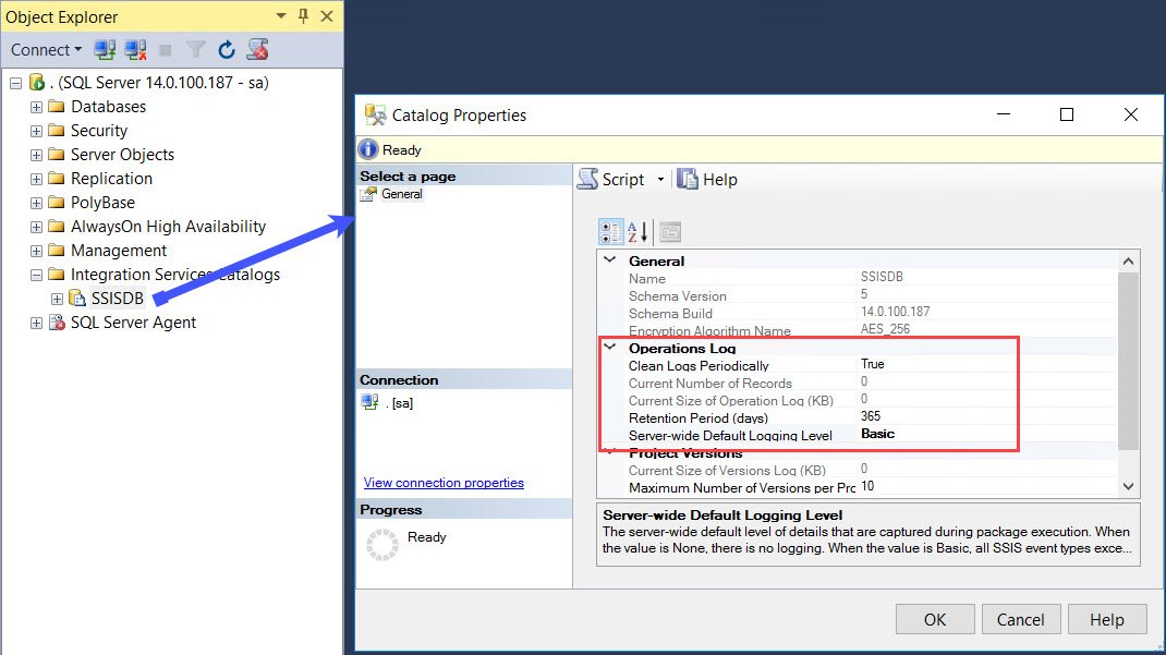 SSISDB Catalog Properties.