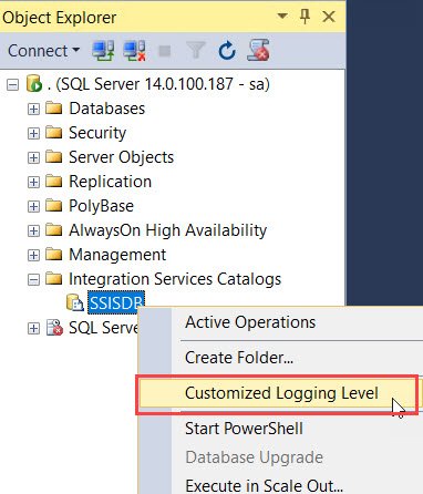Object Explorer - SSISDB.