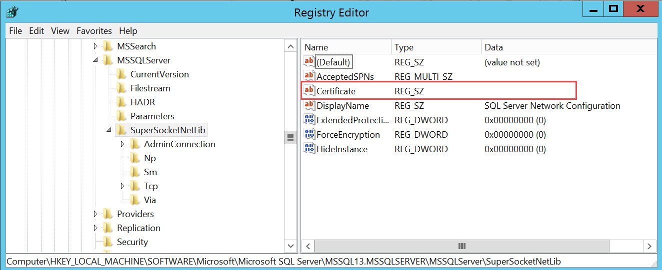 Registry Editor window.