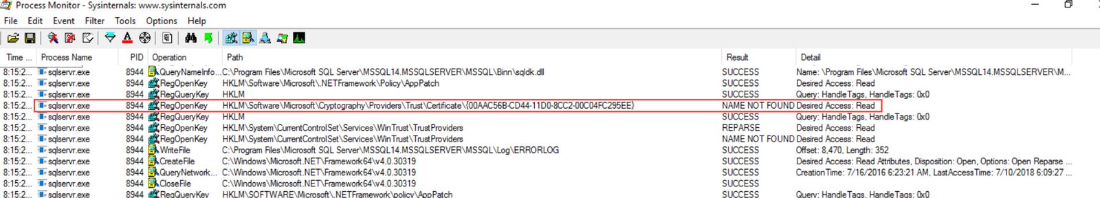 ERROR: FAILED TO VERIFY AUTHENTICODE SIGNATURE WINDOW.