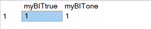 MyBITtrue and myBITone are equal.