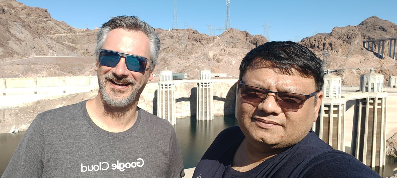 Brent Ozar and Pinal Dave at Hoover Dam, Nevada