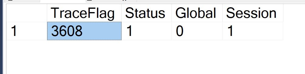 Traceflag status.