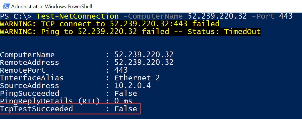 Ping failed: TimedOut.