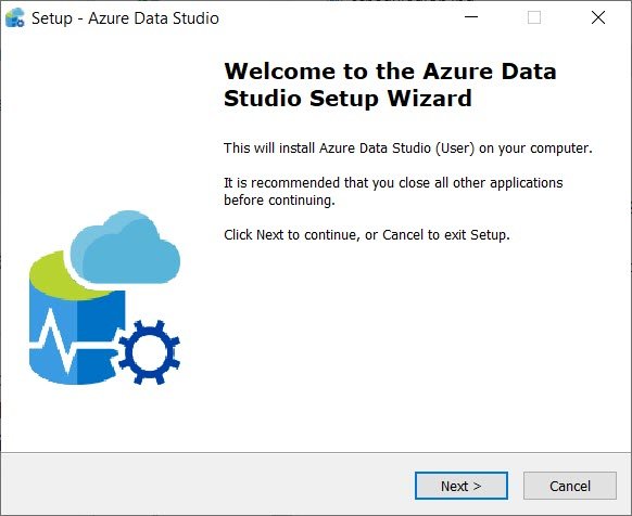 Azure Data Studio Setup Wizard.