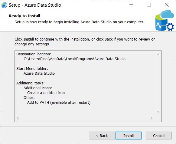 Install Azure Data Studio.