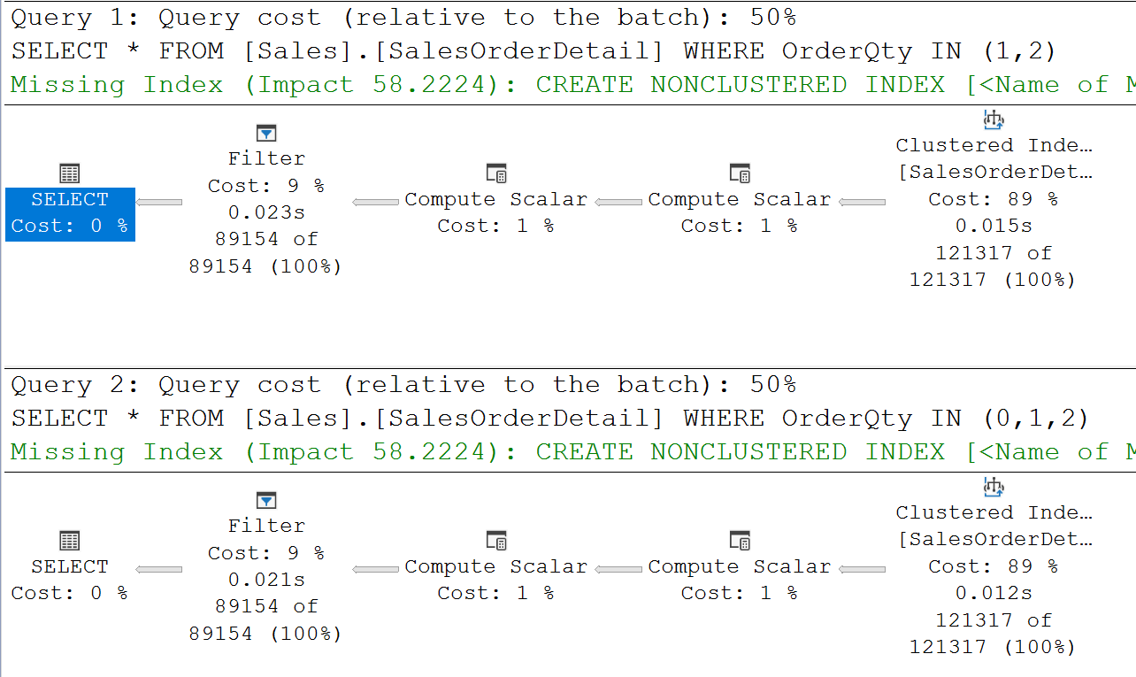 Execution Plan for Query 1.