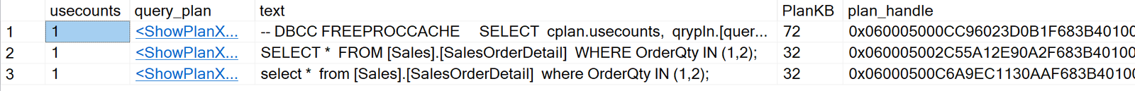 SQL Server execution plan.