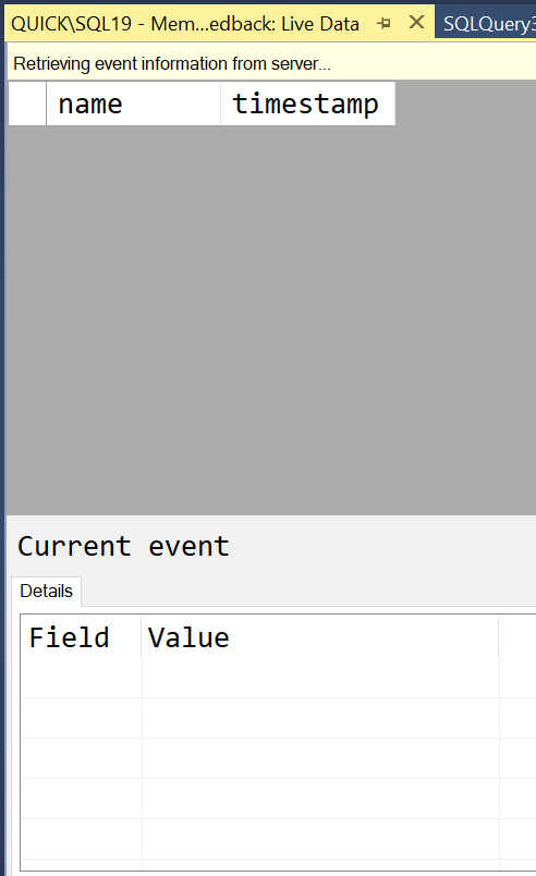 Details field of an event.