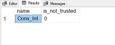 SQL Server constraint error.