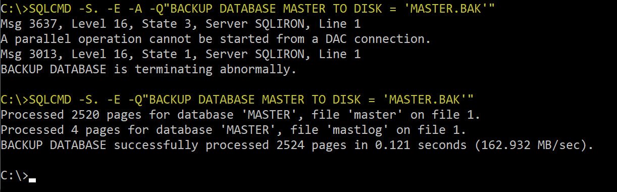 SQL command to backup database.