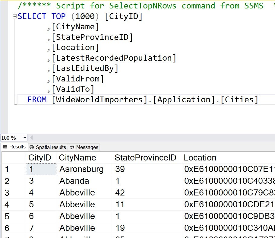SSMS Script for SelectTopRows.