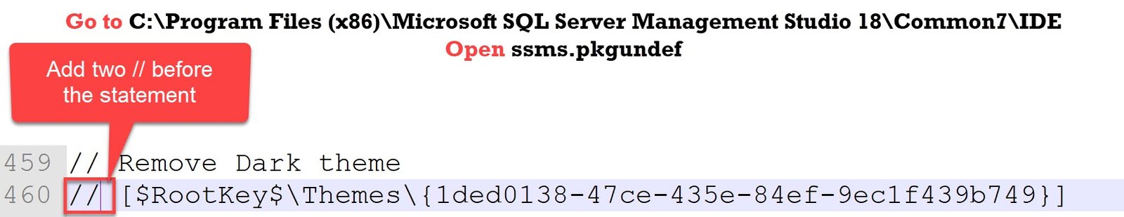Enable dark theme with msconfig.