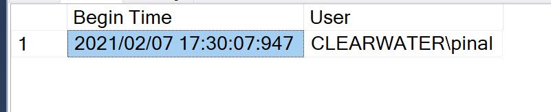 Begin time for job executed on Clearwater computer by user Clearwater on February 7, 2021.